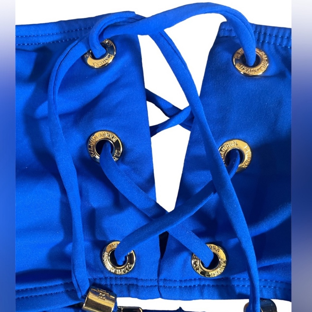 Lauren Ralph Lauren royal blue bikini swim top - Picture 3 of 6